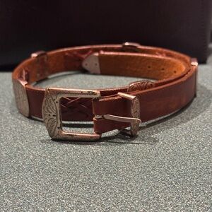 Brown Leather Brighton  Belt medium